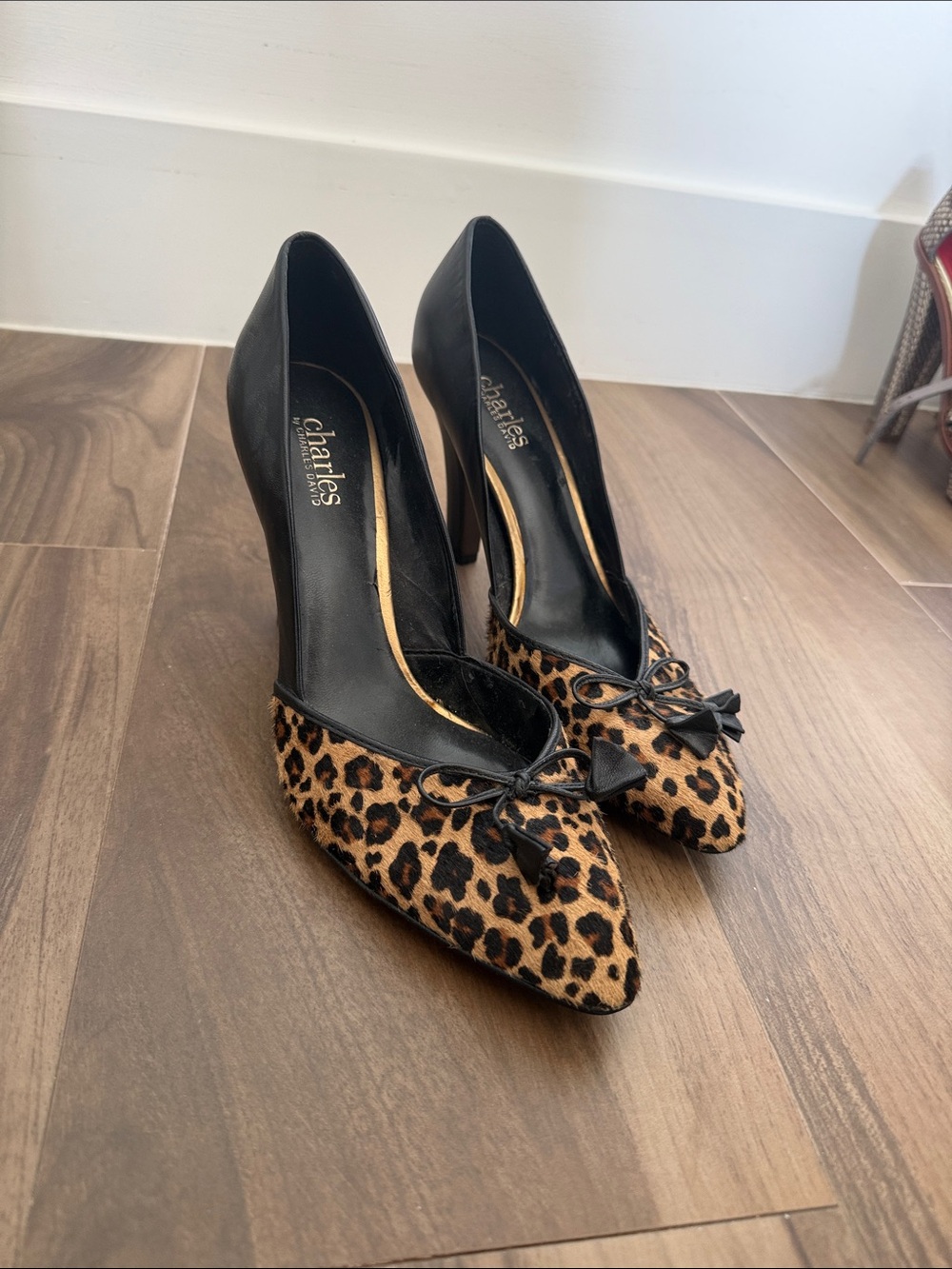 Charles by Charles David Leopard Print Pointed-Toe Pumps - Black & Brown